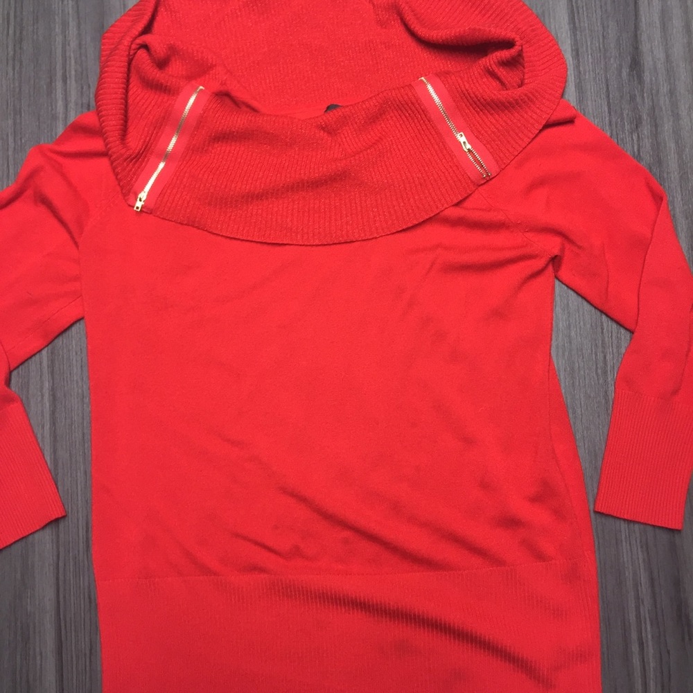 Ashley Stewart Women’s Red Cowl Neck Sweater 14/16